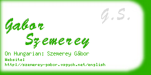 gabor szemerey business card